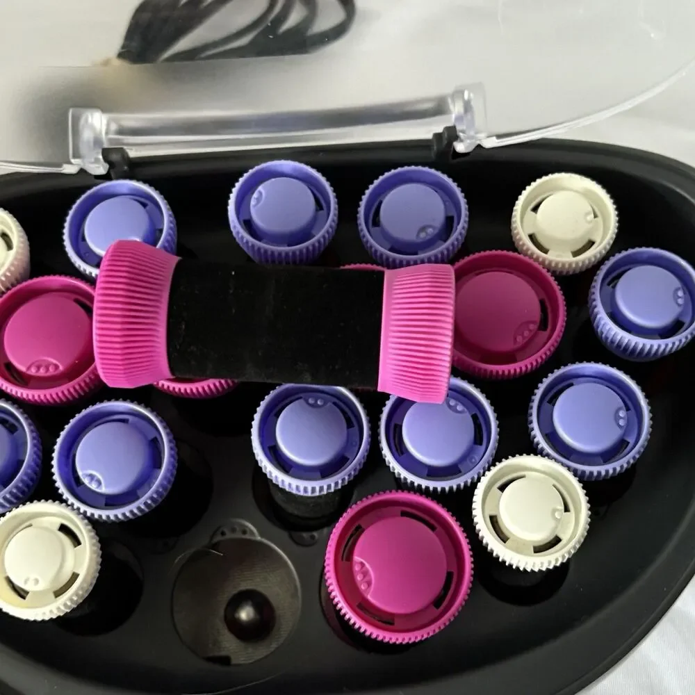 Remington Hot Hair Rollers Iconic Velvet H5600 20 Piece Set No Clips